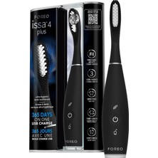 Kazan Hobi Foreo Issa 4 Plus Sonik Elektrikli Diş Fırçası – 4'ü 1 Arada Yapay Zekâ Destekli Şarjlı Set, Yumuşak Kıllar, Diş Beyazlatma, Ultra Hijyenik Temizlik - Siyah