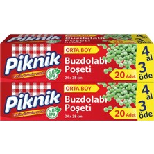 Kazan Hobi Piknik Buzdolabı Poşeti 4AL3ÖDE Orta 20'li