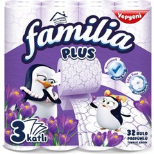 Kazan Hobi Familia Plus 3 Katlı Tuvalet Kağıdı Sihirli Çiçekler 32'li 1 Paket (1 x 32 Adet), 2.7 kg