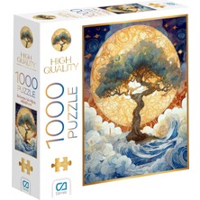 Kazan Hobi Ca Games Dolunay ve Ağaç 1000 Parça 2,2mm Kalınlık 48X68CM Profesyonel Hobi Puzzle Yapboz Serisi