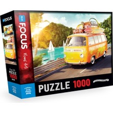 Kazan Hobi Blue Focus 1000 Parça Puzzle Retro Minibus