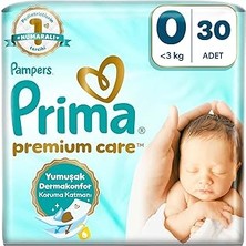 Kazan Hobi Prima Bebek Bezi Premium Care 0 Numara 30 Adet