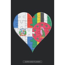 Kazan Hobi Planner: Dominican Dominican Flag United Heart Jigsaw Puzzle Flags Of Dominican Republic Dominica