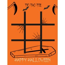 Kazan Hobi Tic Tac Toe Happy Halloween: Tic Tac Toe Paper Game For Family Play On Halloween | 2 Players | Activity Book Happy Halloween | Halloween Gift | Paper & Pencil Games [120 Pages