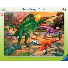 Kazan Hobi Ravensburger 42 Parça Büyük Çerçeveli Spinosaurus, Dinozor Puzzle