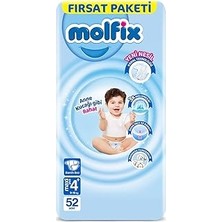 Kazan Hobi Molfix 3D Bebek Bezi 4+ Beden (9-16 Kg) Maxiplus, Fırsat Paketi, 52 Adet