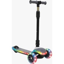 Kazan Hobi Cool Wheels Lumıx Yanları Işıklı Katlanabilir Çocuk Scooter Gri Lumix