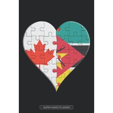 Kazan Hobi Planner: Canadian Mozambican Flag United Heart Jigsaw Puzzle Flags Of Canada Mozambique