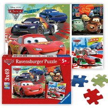 Kazan Hobi Ravensburger (92819) - 3 x 49 Parça Puzzle Wd, Cars2 Yarış