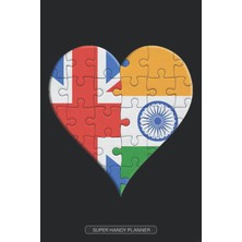 Kazan Hobi Planner: British Indian Flag United Heart Jigsaw Puzzle Flags Of Great Britain India