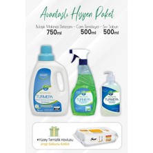 Kazan Hobi Turmepa Bulaşık Makinesi Deterjan 750 Ml, Cam Temizleyici, Sıvı Sabun 500 ml ve Arap Sabunlu 100'LÜ