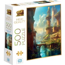 Kazan Hobi Ca Games Uzaktaki Şehir 500 Parça 2,2mm Kalınlık 33X48CM Profesyonel Hobi Puzzle Yapboz Serisi