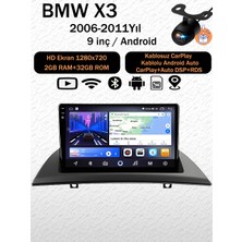SBAID Bmw X3 2003-2010 Uyumlu Navigasyon Multimedya 9 Inç Ekran 2gb Ram 32GB Hafıza Kablosuz Carplay Android Auto