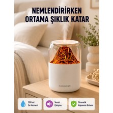 Marsilyan Alev Efektli Ultrasonik Uçucu Yağ Difüzörü 280ML Su Tanklı ve Sessiz Çalışma Özellikli