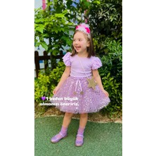 BeU Kids Kız Çocuk Fiyonk Detaylı Beli Lastikli Pamuk Astarlı Tüllü Etek