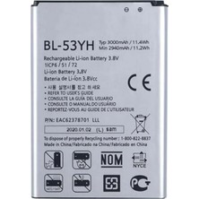 Genos Lg G3 ile Uyumlu A+ Kalite Pil Batarya BL53YH