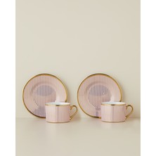 English Home Livora New Bone China 4 Parça 2 Kişilik Çay Fincanı Takımı 220 ml Pembe