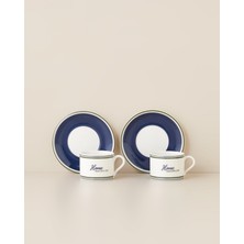 English Home Lora Home Porselen 4 Parça 2 Kişilik Kahve Fincan Takımı 110 ml Renkli
