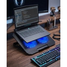 Hace Bazaar Çift Fanlı Sessiz Laptop Soğutucu 17 Inç Uyumlu Yükseltici Stand