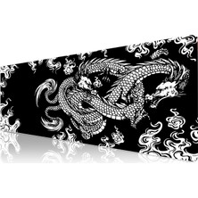 Uravas Store Klasse Pro - 10 Farklı Model Dikişli Kenar 90X40 cm Oyuncu Gaming Mouse Pad (Dragon Knot, 90X40 Cm)