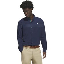 AKR5430 Adidas S Ls Button Up Erkek T-Shirt Lacivert
