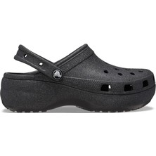 CS207241 Crocs Classic Platform Glitter Clogw Kadın Terlik Siyah
