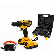 Ttt Şarjlı Matkap Seti - Çantalı - 1350 RPM - Sarı Renk