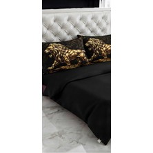 Özel Üretim Marka Çift Kişilik 240*260 cm Saten Pamuk Luxury Nevresim Takımı Premium Ranforce Organik Altın Siyah Kırmızı Lacivert Aslan Lüx Kaplan
