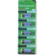 Uravas Store Mettzchrom 23A 12V Alkalin Pil Garaj Bariyer Kepenk Oyuncak Alarm Kumandası Kapı Zili Pili 5 Adet A23 E23A MN21 MS21 L1028 VA23GA