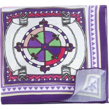 Hace Bazaar Pusula At Arabası Desenli Zr Şifon Fular 50*50 cm