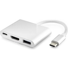 Uravas Store Type C Hub HDMI 4K USB 3.0 3 Port Gri