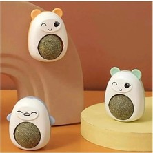 Uravas Store Kullanıma Uygun Ayıcıklı Kedi Otu Yalama Topu