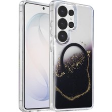 Akıllı Bayi Onegif Samsung Galaxy S26 Ultra Lotus Simli Magsafe Kapak - Siyah Aby