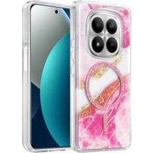 Akıllı Bayi Onegif Xiaomi Redmi Note 15 4g Lotus Simli Magsafe Kapak - Pembe Aby