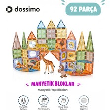 Dossimo Renkli Top Figürlü - Çocuklar Için Renkli 3 Boyutlu Mıknatıslı 86 Parça Manyetik Oyun Seti