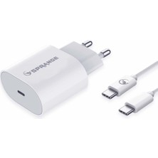 Sprange 25W Pd Hızlı Şarj Seti | Usb-C → Usb-C Kablo + Adaptör | Smart Charging & Güvenlik Koruması
