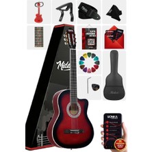 MAXWORD Midex MGX-100RD-BAG Üst Seviye Klasik Gitar 4/4 Sap Ayarlı (Çanta Askı Capo Pena)