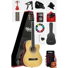 MAXWORD Midex MGX-100NT-BAG Üst Seviye Klasik Gitar 4/4 Sap Ayarlı (Çanta Askı Capo Pena)