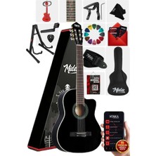 Midex MGX-100BK-ST Üst Seviye Klasik Gitar 4/4 Sap Ayarlı (Stand Çanta Askı Capo Pena)