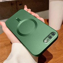 Ucuc iPhone 7 Plus/8 Plus Uyumlu Kılıf Magsafe Özellikli Darbe Emici Yeşil Silikon Kapak