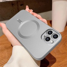 Ucuc iPhone 11 Pro Uyumlu Kılıf Magsafe Özellikli Darbe Emici Gümüş Silikon Kapak