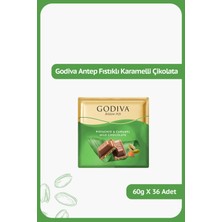 Godiva Antep Fıstıklı ve Karamelli Kare Çikolata - 60 gram -36 Adet