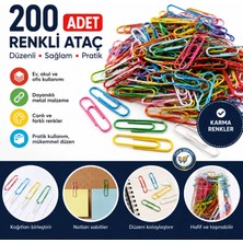 Nistabolje  200 Adet Renkli Ataç Seti Farklı Renk Seçenekleriyle Kırtasiye Ürünleri