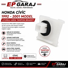 EP Garaj Otomotiv Honda Civic 1992-2001 Arka Tampon Braketi – Sağ / Sol Uyumlu