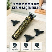 Renas Store Profesyonel Saç ve Sakal Tıraş Makinesi 1500 Mah Bataryalı 1 2 3 mm Taraklı