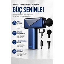 CoverZone Şarjlı Masaj Tabancası, 6 Hız Seviyeli 3 Modlu, 4 Değiştirilebilir Başlıklı, 3800 Rpm Motor Hızlı, 1200 Mah Bataryalı, Type-C Şarjlı | XK-MG03