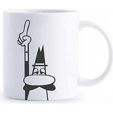 Renas Store Bialetti - Kupa - Mug - 250ML - Bialetti Ikonik Bıyıklı Adam Desenli - Porselen
