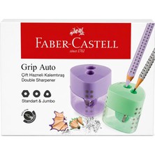 Faber-Castell Faber Castell Grip Auto Kalemtıraş Çift Hazneli ( Standart & Jumbo ) Pastel  - 1 Adet