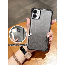 Ucuc iPhone 11 Uyumlu Şeffaf Dört Köşe Silikon Kaplama Parlak Kenar Kılıf