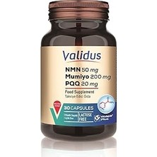 Renas Store Validus Vitamin, Mineraller ve Takviyeler Nmn 50 Mg Mumiyo 200 Mg Pqq 20 Mg 30 Capsules